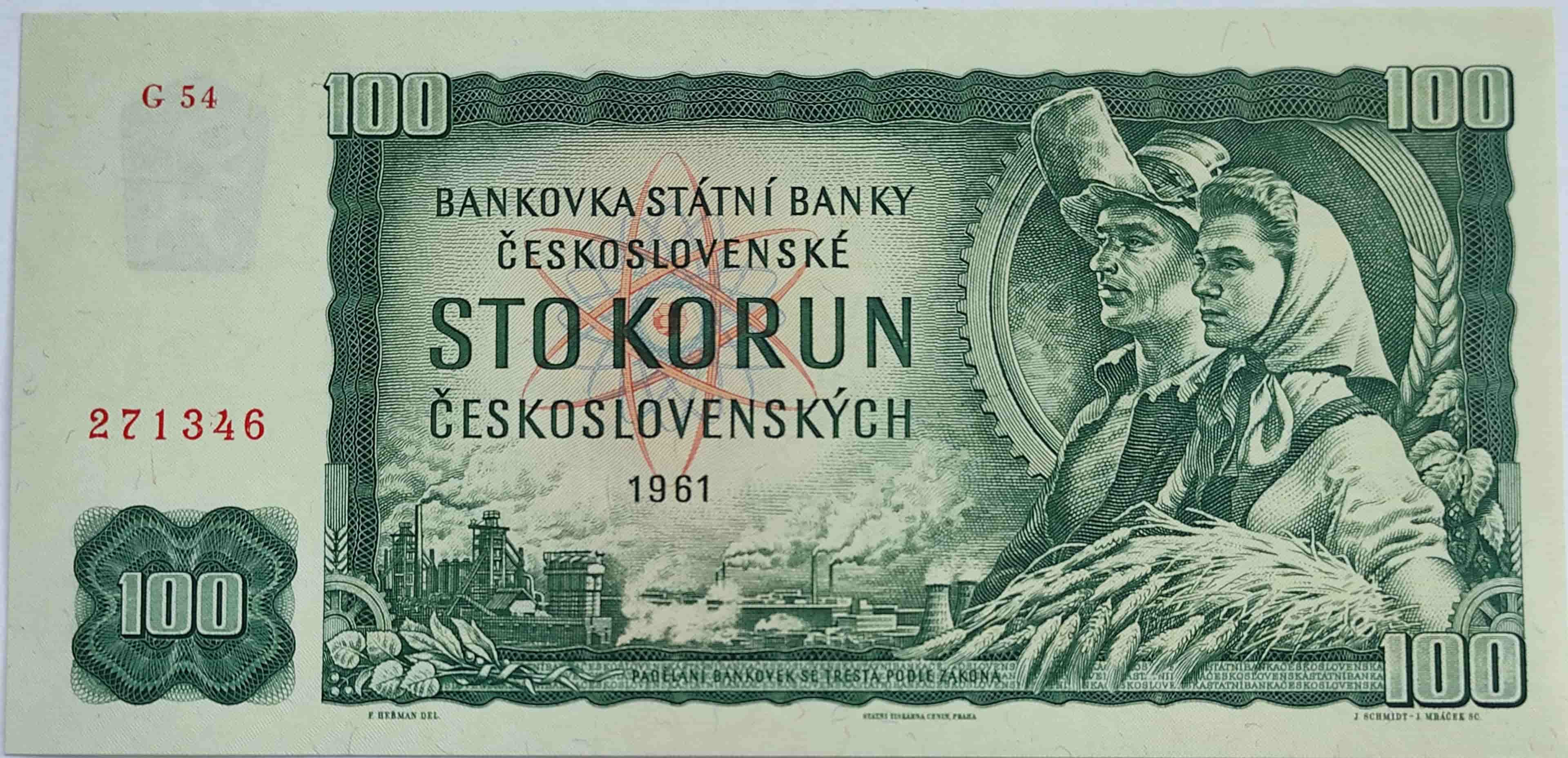 100 Kčs 1961 