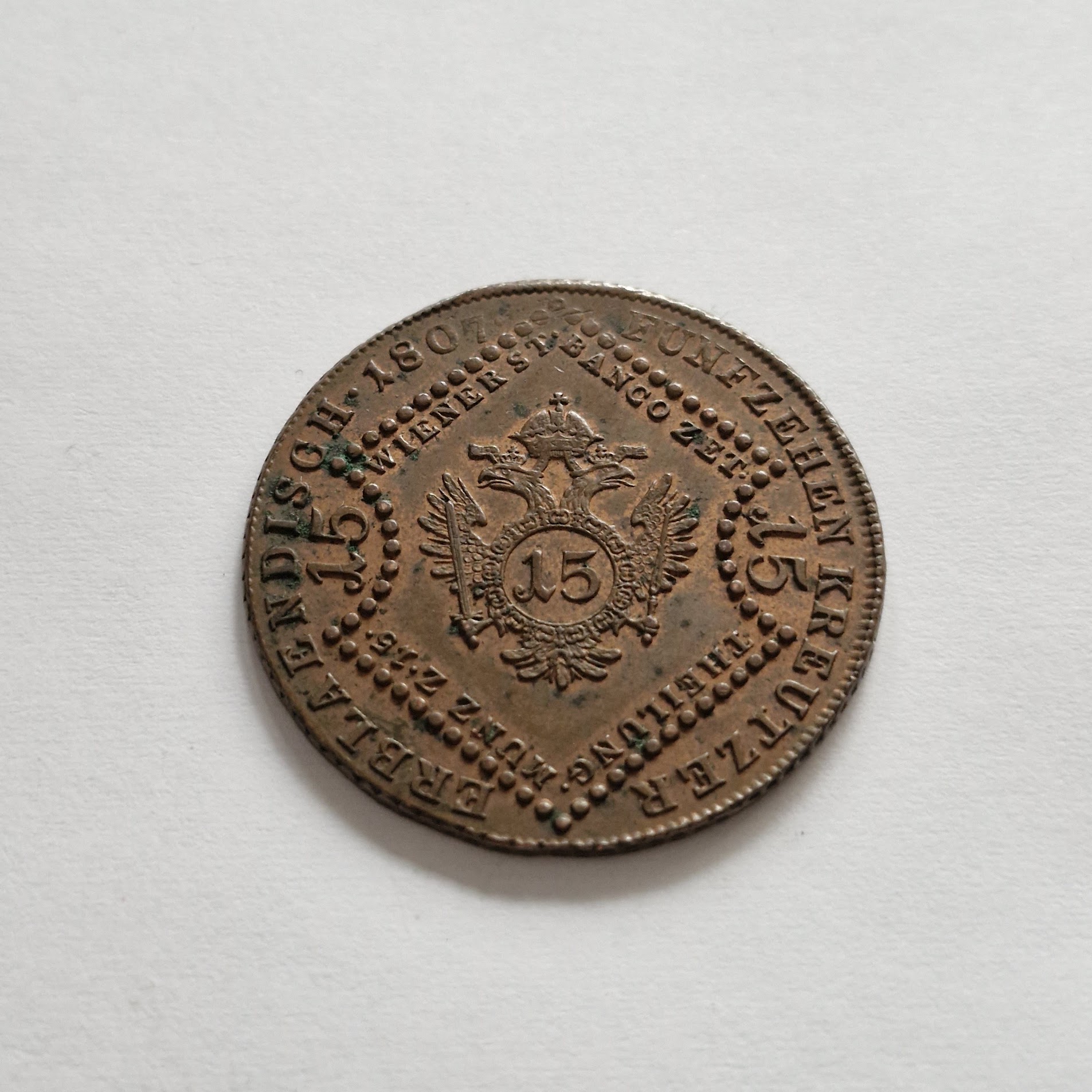 15 grajciar 1807 A  František II.