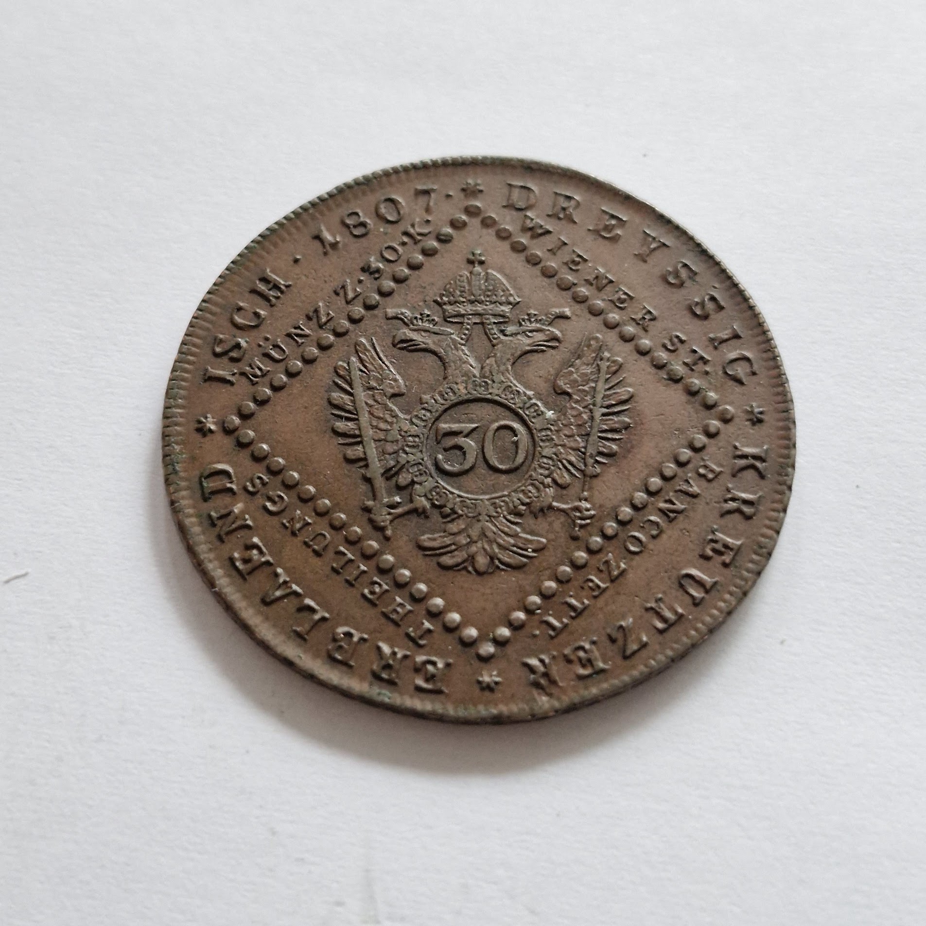 30 grajciar 1807 S František II.