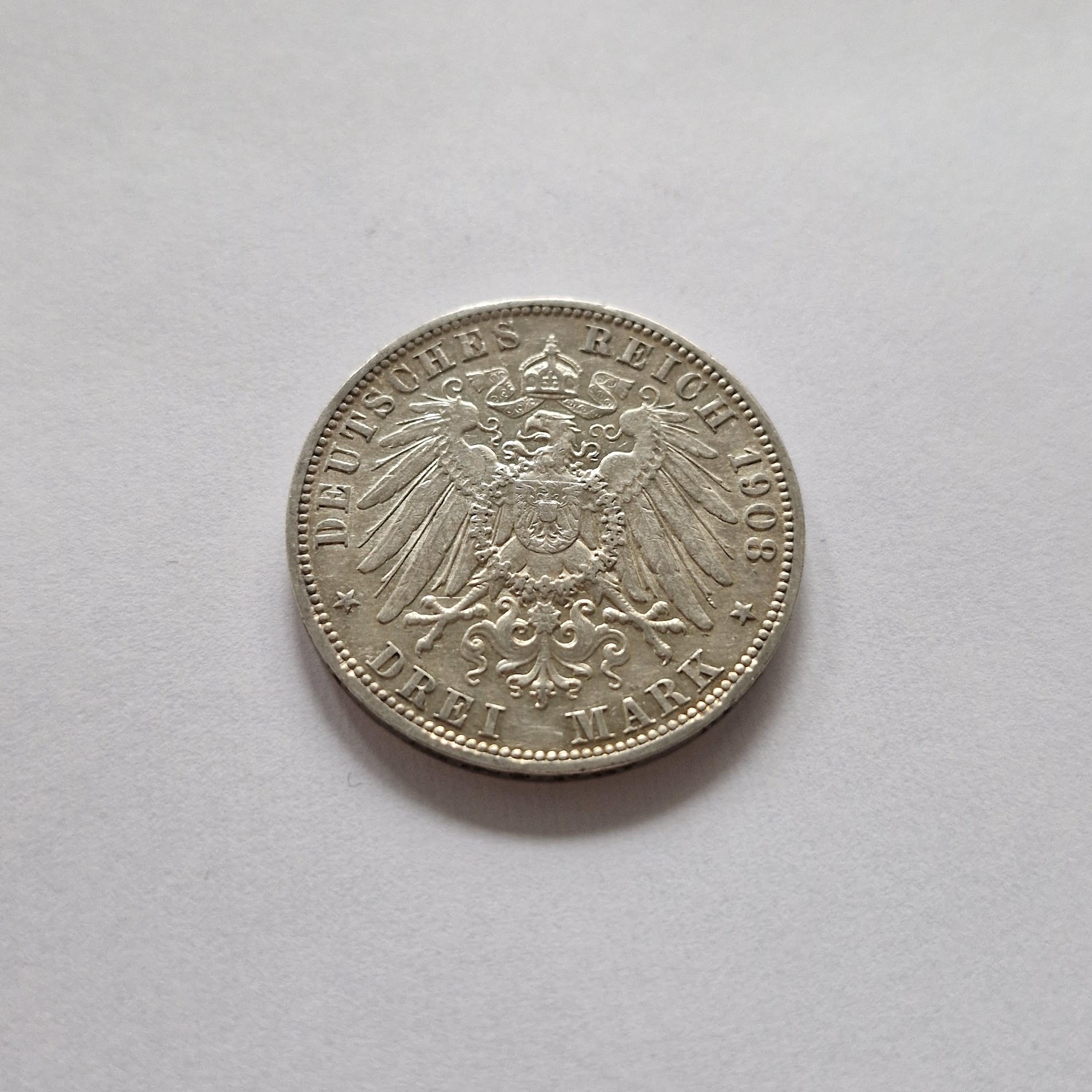 3 Marka 1908 A  Wilhelm II