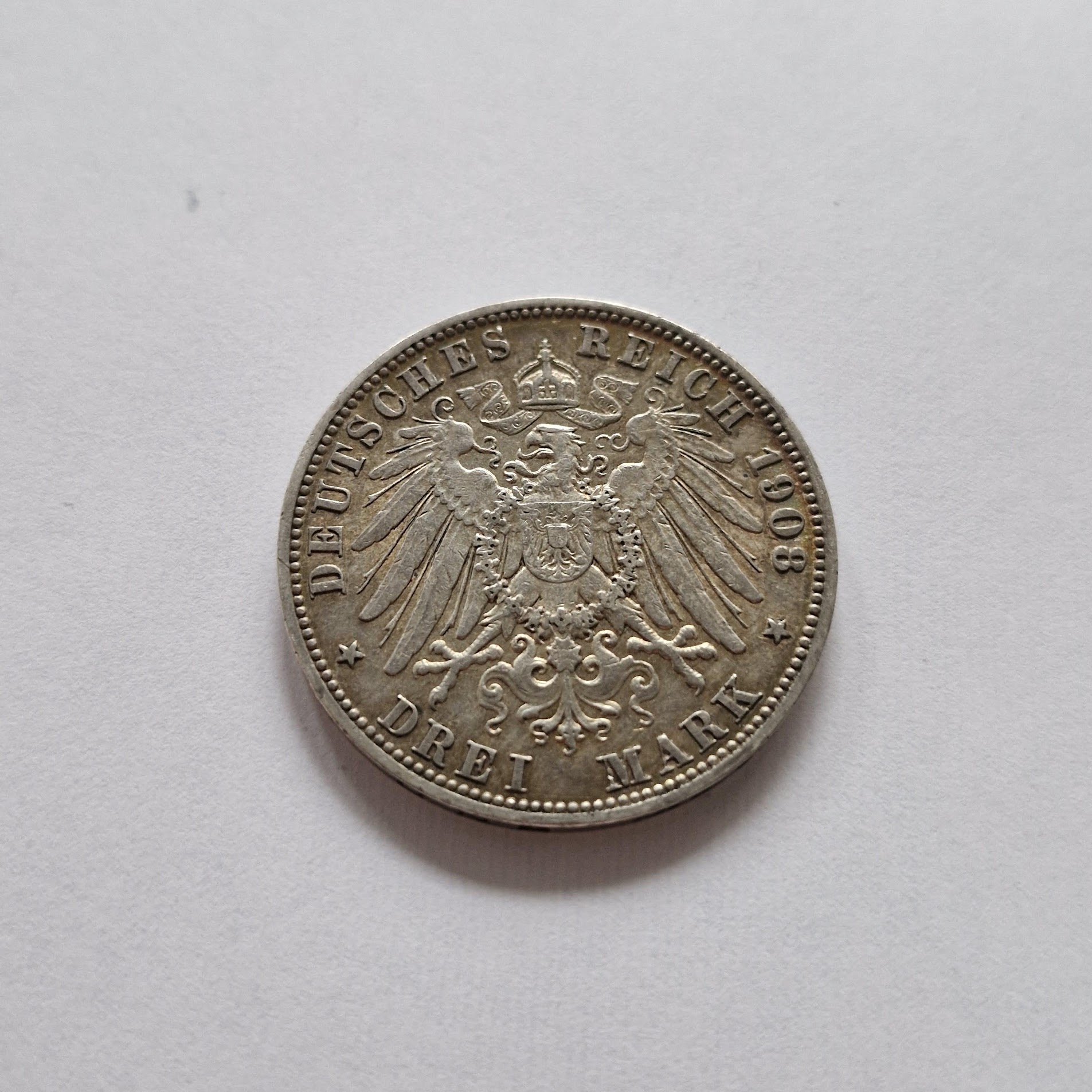 3 Marka 1908 A  Wilhelm II