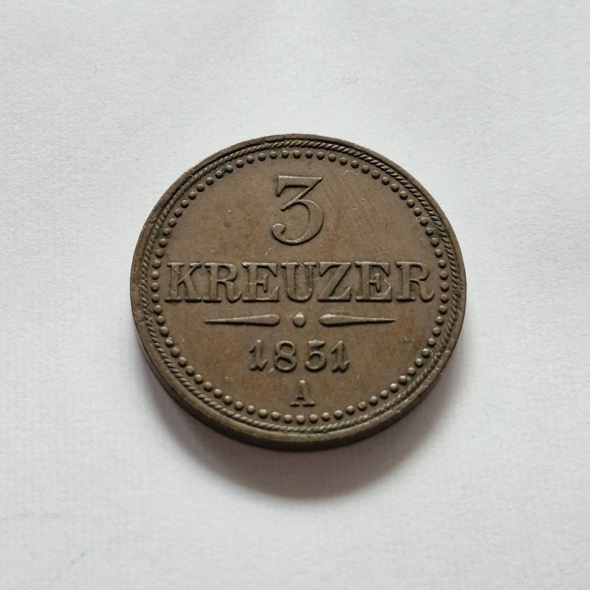 3 grajciar 1851 A