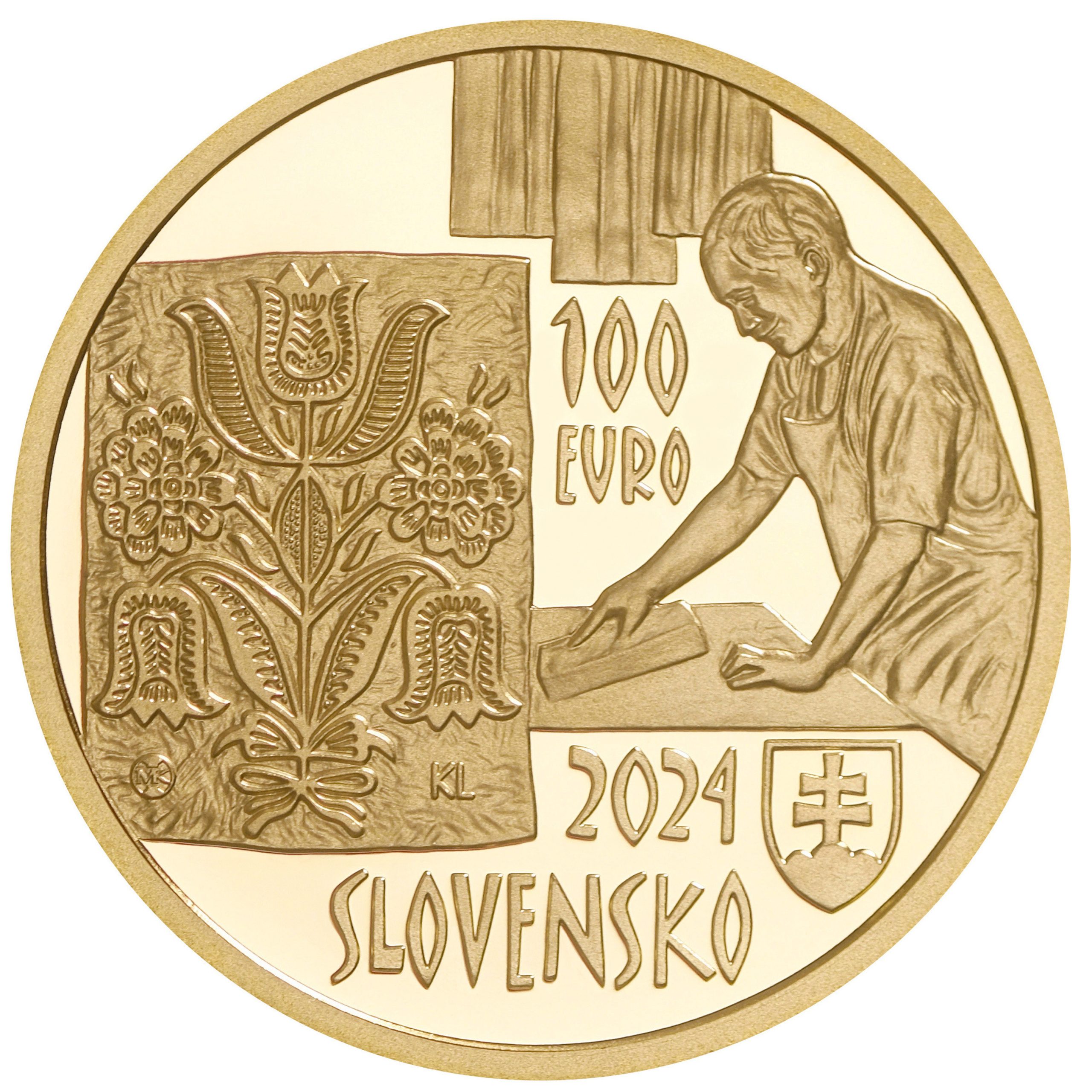 100 EURO 2024  Modrotlač