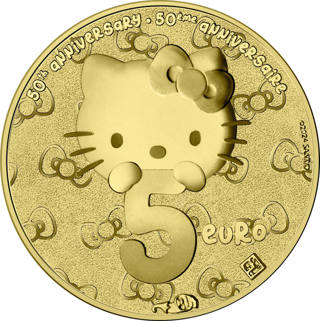 5 EURO 2024 Proof Hello Kitty